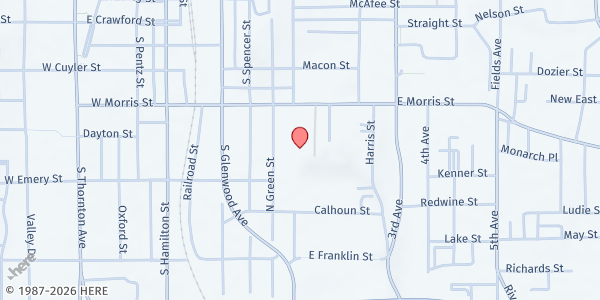 Map showing Dalton Outreach Center – Mohawk Green Plant at 508 East Morris Street, Dalton, GA