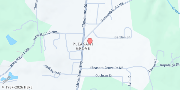 Map showing Lifegate Church at 2744 Cleveland Hwy., Dalton, GA