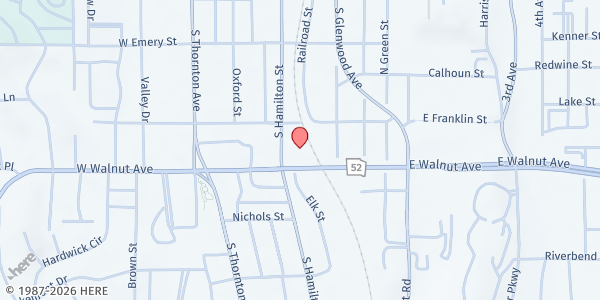 Map showing Providence Ministries at 711 S. Hamilton St., Dalton, GA