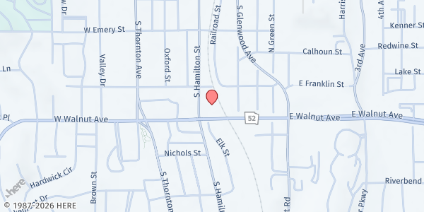 Map showing Providence Ministries, Inc. at 711 S. Hamilton St., Dalton, GA