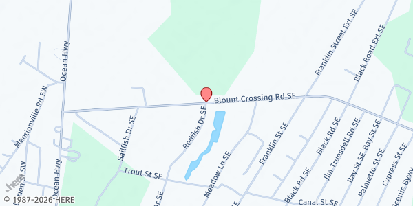 Map showing Sams Memorial CED, Inc at 313 Blounts Crossing, Darien, GA