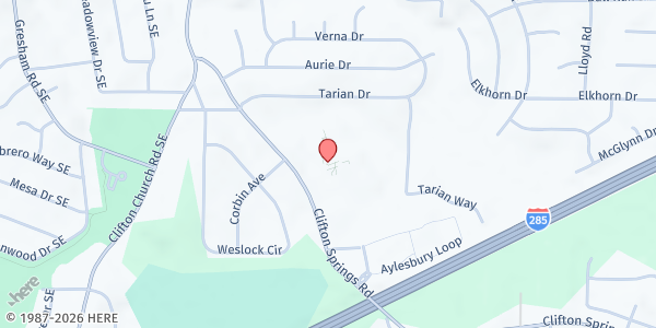 Map showing Adopt a Block at 2340 Clifton Springs Road, Decatur, GA
