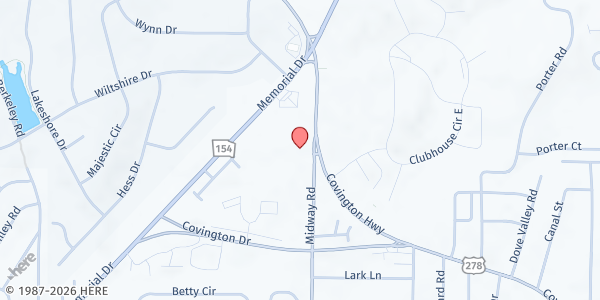 Map showing Atlanta Belvedere Seventh-Day Adventist Church at 3567 Covington Highway, Decatur, GA
