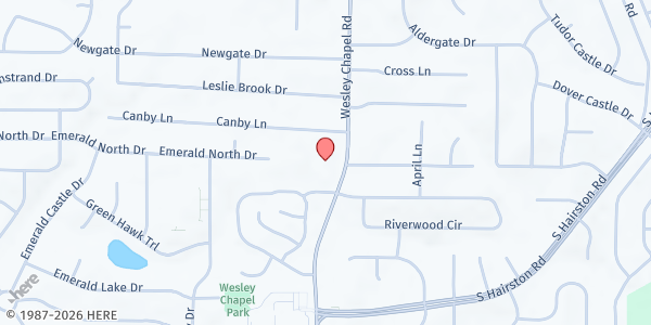 Map showing Bethel Family Christian Church at 2217 Wesley Chapel Rd., Decatur, GA