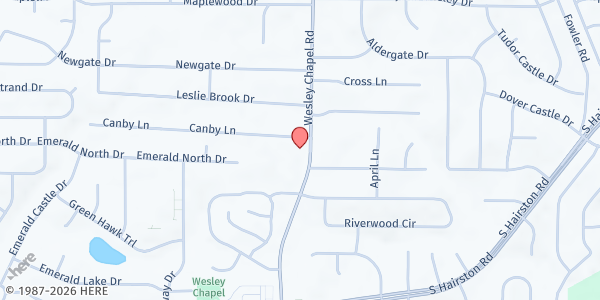 Map showing Bethel Family Church - The Family Pantry at 2209 Wesley Chapel Road, Decatur, GA