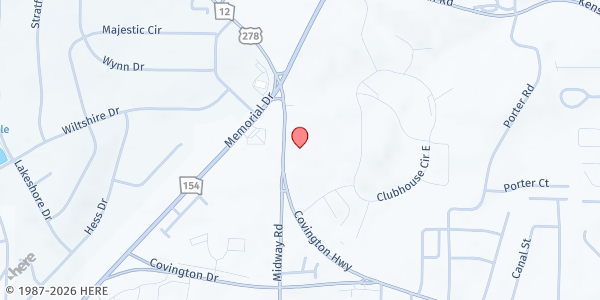 Map showing Connect Sports ATL/Connect Church Food Pantry at 3532 Covington Highway, Decatur, GA