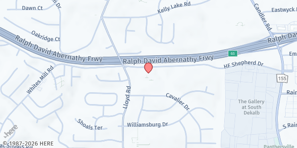 Map showing Dream Center at 2600 H F Shepherd Drive, Decatur, GA