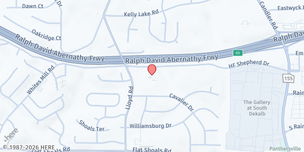 Map showing Dream Center at 2600 H F Shepherd Drive, Decatur, GA