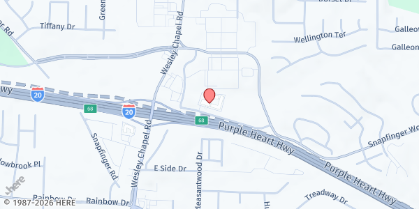Map showing First Place Hotel at 4300 Snapfinger Woods Drive, Decatur, GA