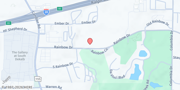 Map showing Greater Fellowship Missionary Baptist Church at 3074 Rainbow Dr., Decatur, GA