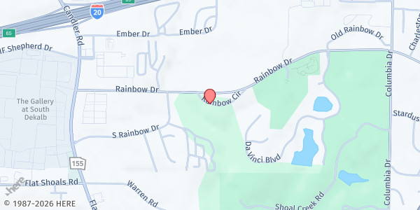 Map showing Greater Fellowship Outreach & Development at 3075 Rainbow Circle, Decatur, GA