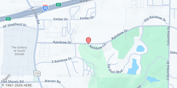 Map showing Greater Fellowship Outreach & Development at 3075 Rainbow Circle, Decatur, GA