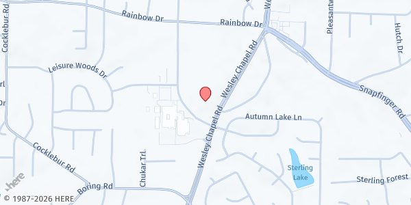 Map showing Higher Calling Foundation, Inc. - Decatur Location at 2901 Wesley Chapel Road, Decatur, GA