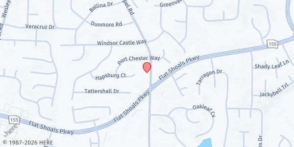 Map showing Kelley Chapel UMC Family Life Center at 3399 Kelley Chapel Road, Decatur, GA