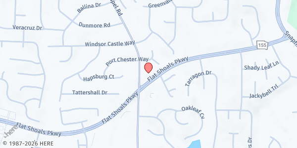 Map showing Kelley Chapel UMC Food Pantry at 3411 Kelley Chapel Rd., Decatur, GA