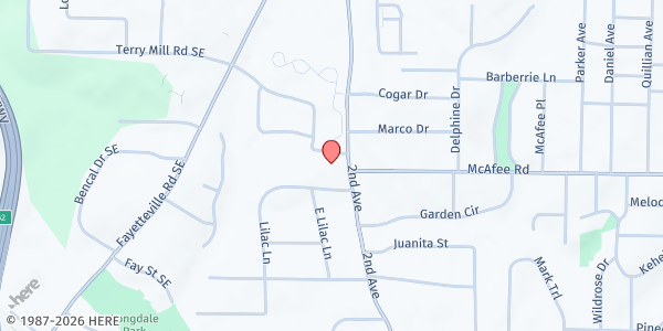 Map showing Tameka's House of Hope Inc. at 2007 2nd Ave, Decatur, GA