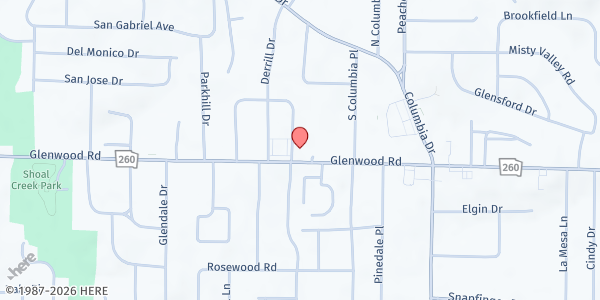 Map showing The Grace of God Prophetic Deliverance Ministries, Inc. at 3916 Glenwood Road, Decatur, GA