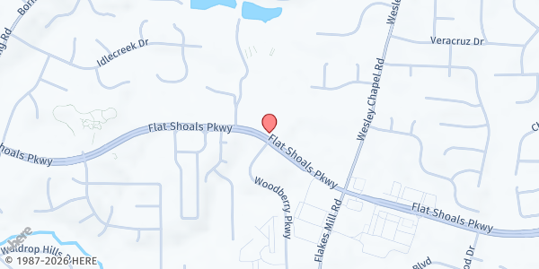 Map showing The House of Hope Atlanta at 4650 Flat Shoals Parkway, Decatur, GA