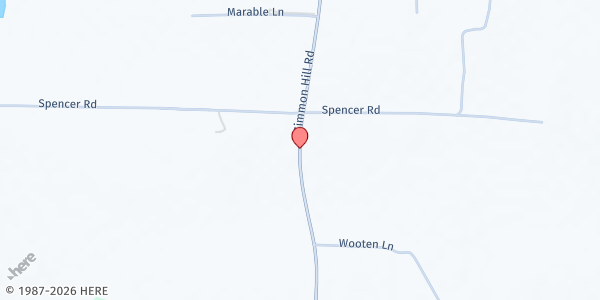 Map showing Simmon Hill Baptist Church at 1800 Simmon Hill Rd., Dixie, GA