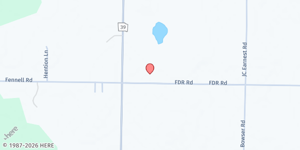 Map showing Lake Seminole Baptist Church at 2990 Burke Road, Donalsonville, GA