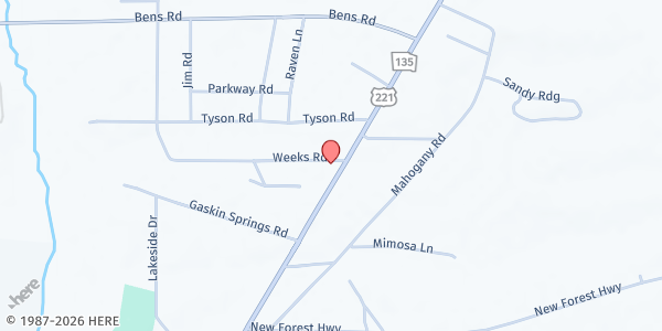 Map showing Hallelujah Pantry, Inc. at 2225 U.S. 221, Douglas, GA