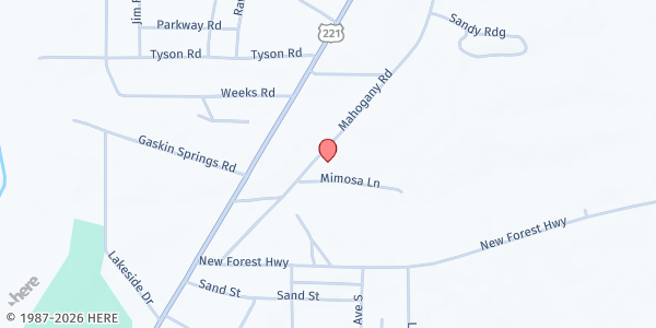 Map showing Jerome Burkett Ministries at 358 Mahogany Road, Douglas, GA