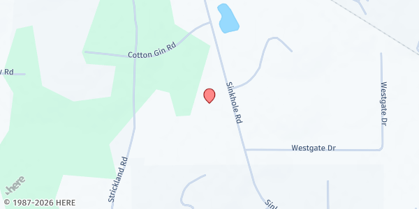 Map showing Unity Ministry at 1179 Thompson Dr., Douglas, GA