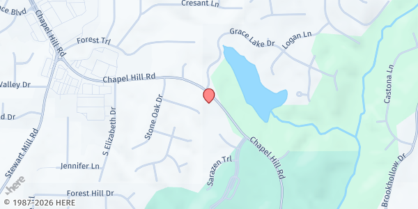 Map showing Lutheran Church of the Good Shepherd at 3099 Chapel Hill Road, Douglasville, GA
