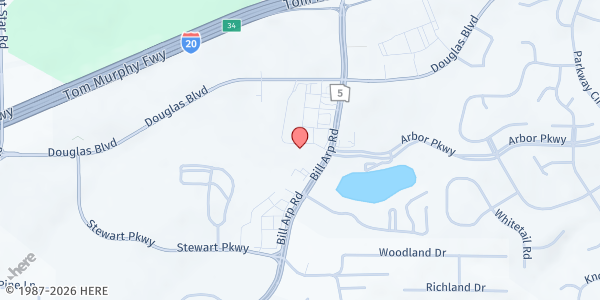 Map showing The Pantry - Douglasville at 9633-A Georgia 5, Douglasville, GA