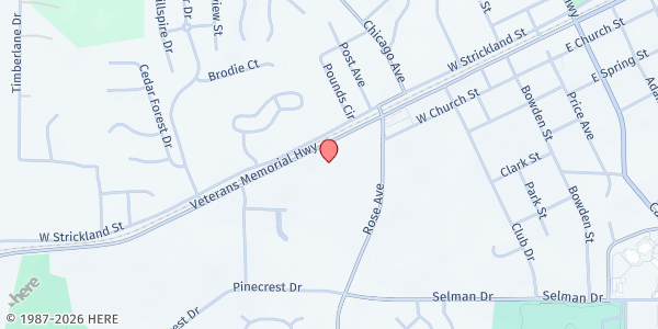 Map showing Vision 21 Concepts, Inc. - Food Services at 12591 Veterans Memorial Highway, Douglasville, GA