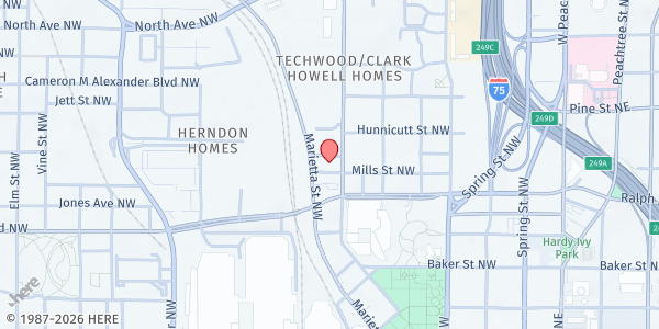 Map showing The Salvation Army Atlanta Harbor Light at 469 marrietta, Downtown Atlanta, GA