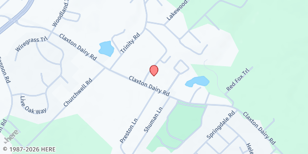 Map showing Dublin Church of God at 2059 Claxton Dairy Rd., Dublin, GA