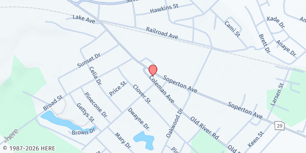 Map showing Gethsemane United Methodist Church at 501 Soperton Ave., East Dublin, GA