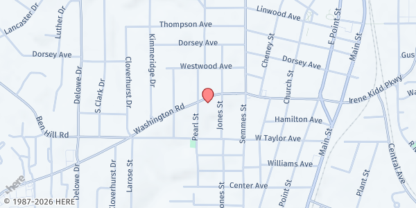 Map showing Reaching Out 4 You, Inc. at 1868 Washington Road, East Point, GA