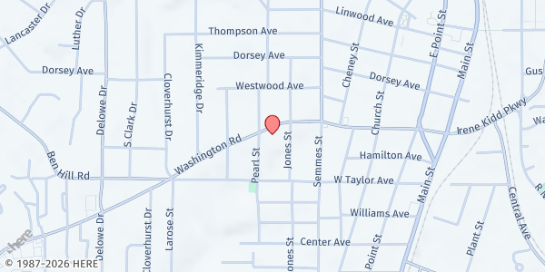 Map showing Reaching Out 4 You Inc. - East Point at 1868 Washington Road, East Point, GA