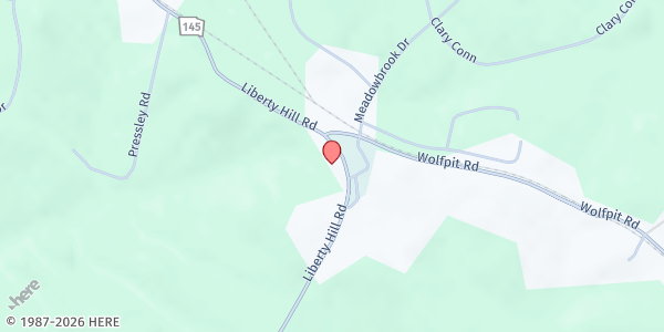 Map showing There's Hope for the Hungry - Liberty Hill Church at 2894 Liberty Hill Rd., Eastanollee, GA