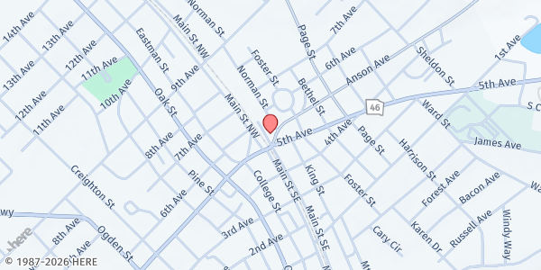 Map showing Dodge County Food Bank at 5207 Anson Avenue, Eastman, GA