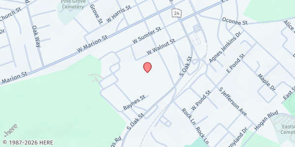 Map showing Putnam County Resource Center at 314 S. Washington Ave., Eatonton, GA