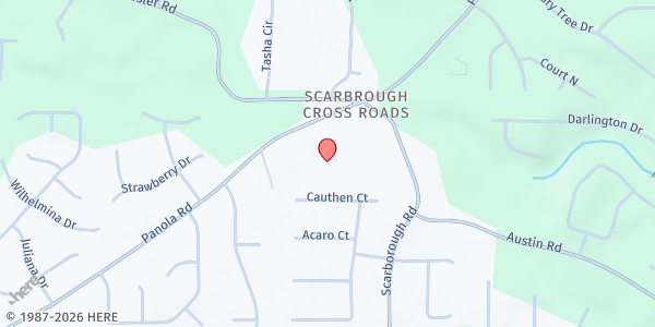 Map showing Ellenwood Oaks Community Church at 1234 Panola Road, Ellenwood, GA