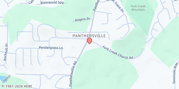 Map showing Love Life Christian Fellowship Church at Love Life Christian Fellowship Church, 3980 Panthersville Rd, Ellenwood, GA