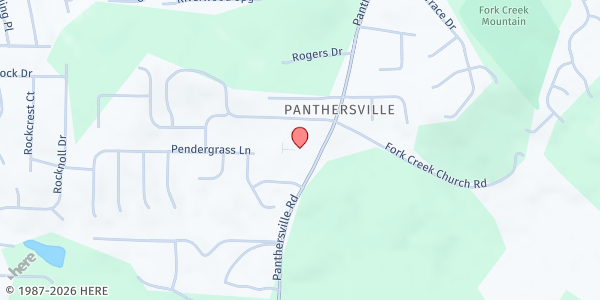 Map showing New Hope Community Resource Center at 3979 Panthersville Road, Ellenwood, GA