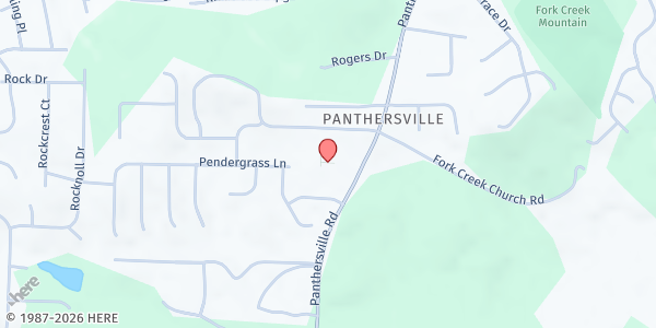 Map showing New Hope Seventh Day Adventist Church at 3980 Panthersville Road, Ellenwood, GA
