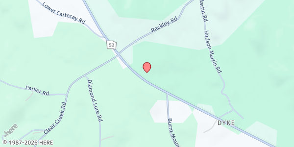 Map showing Cross Road Christian at 9155 Hwy 52 E., Ellijay, GA