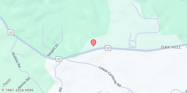 Map showing Gilmer Community Food Pantry at 5273 GA-52, Ellijay, GA