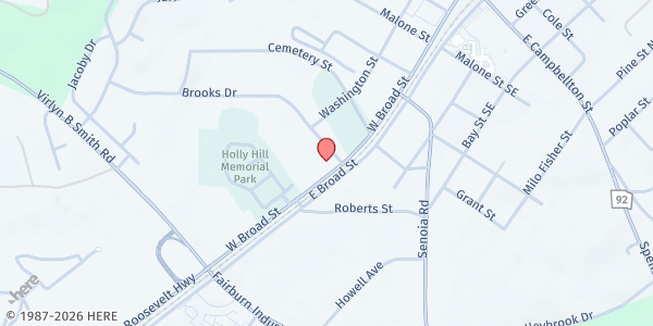 Map showing New Beginnings Senior Center at 66 Brooks Drive, Fairburn, GA