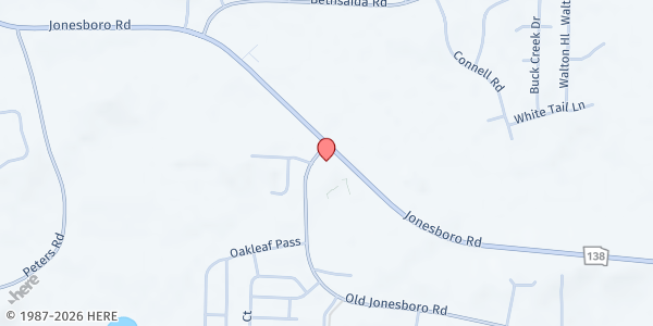 Map showing New City Church Fairburn-City Bridges Food Pantry at 3355 Old Jonesboro Rd, Fairburn, GA