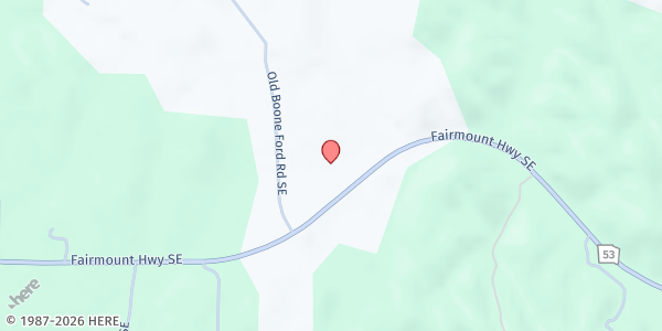 Map showing Concord Baptist Church at 9414 Fairmount Hwy. SE, Fairmount, GA