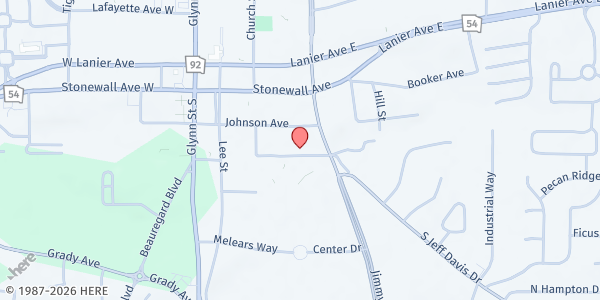 Map showing 11th Hour Call Compassion Ministries Food Pantry at 847 New Hope Road, Fayetteville, GA
