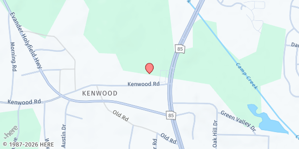 Map showing The Pathway Home Foundation at 101 Kenwood Rd. bldg 50, Fayetteville, GA