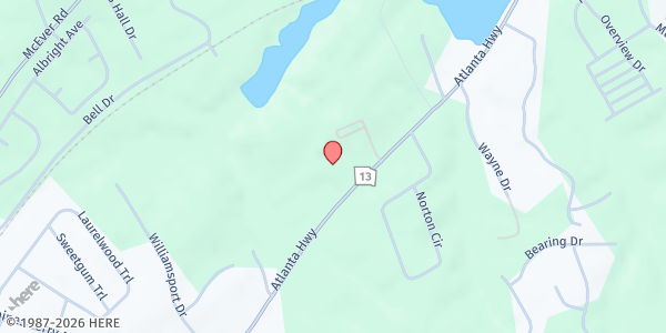 Map showing Covenant Connections Church at 5818 Atlanta Highway, Flowery Branch, GA